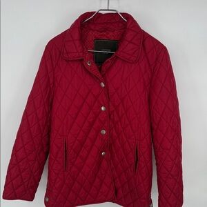 Coach Red Quilted Puffer Jacket